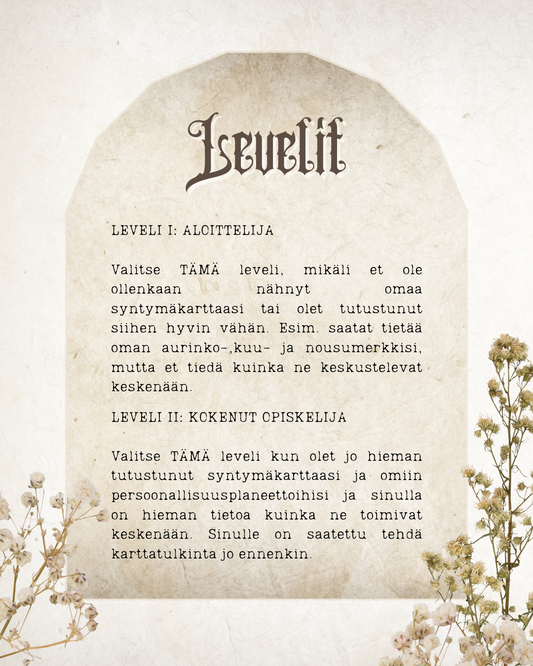 TÄHTIKAJASTE - Astrologinen syntymäkarttatulkinta